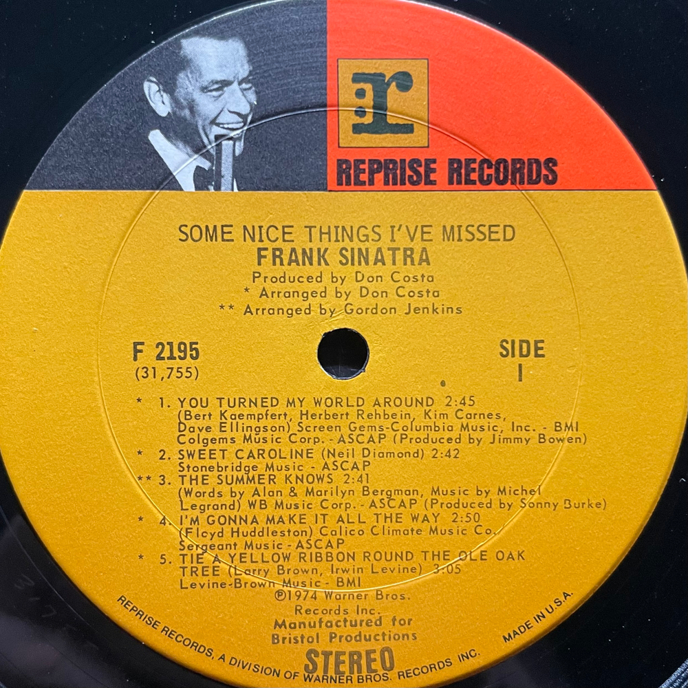 Frank Sinatra ‎– Some Nice Things I've Missed (США 1974г.)