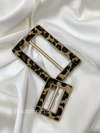Пряжка леопардовая золотистая