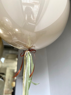 Набор воздушных шаров белый песок/хром золото  №1013