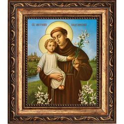 Антоний Падуанский святой. Икона на холсте.