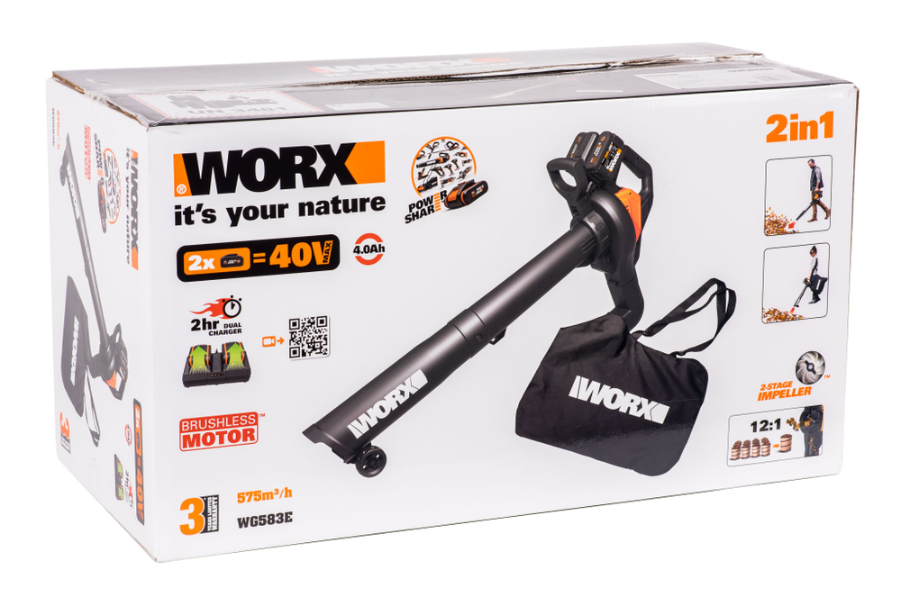Аккумуляторный пылесос / воздуходувка бесщеточный WORX WG583E