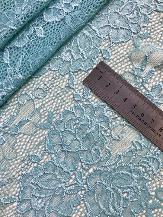 Гипюр стрейч ментол PRATA