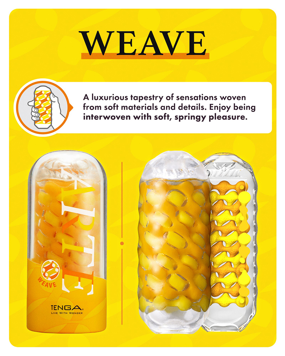 Мастурбатор 13,5см Tenga Arte Weave Masturbator TAR-001
