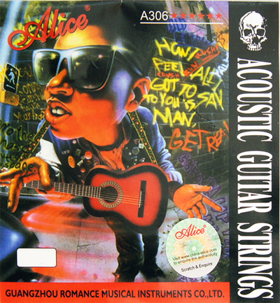 A306-XL-5 Отдельная 5-ая струна для акустической гитары, 039, посеребр.медь, Alice