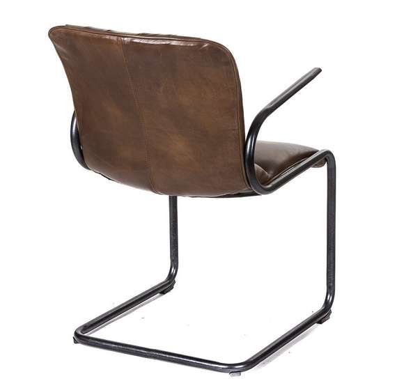 Стул RS178, коричневая кожа