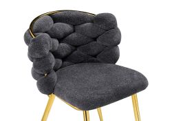 Стул на металлокаркасе Rendi gray / gold