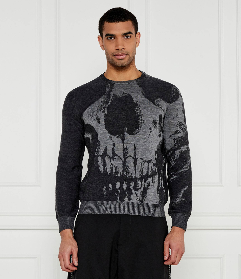 Шерстяной свитер Alexander McQueen - графитовый(818835 Q1BC0)