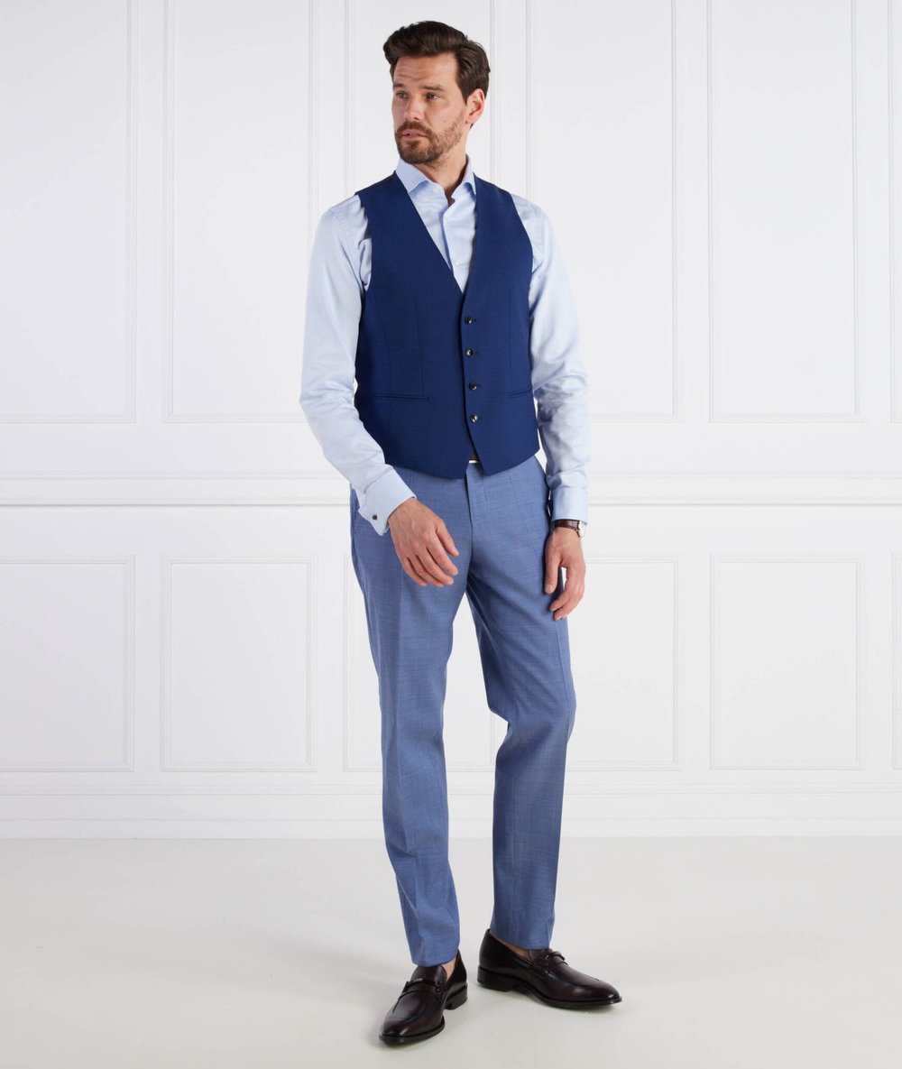 Рубашка H-HANK-spread-DC-214 BOSS BLACK - голубой(50490144)