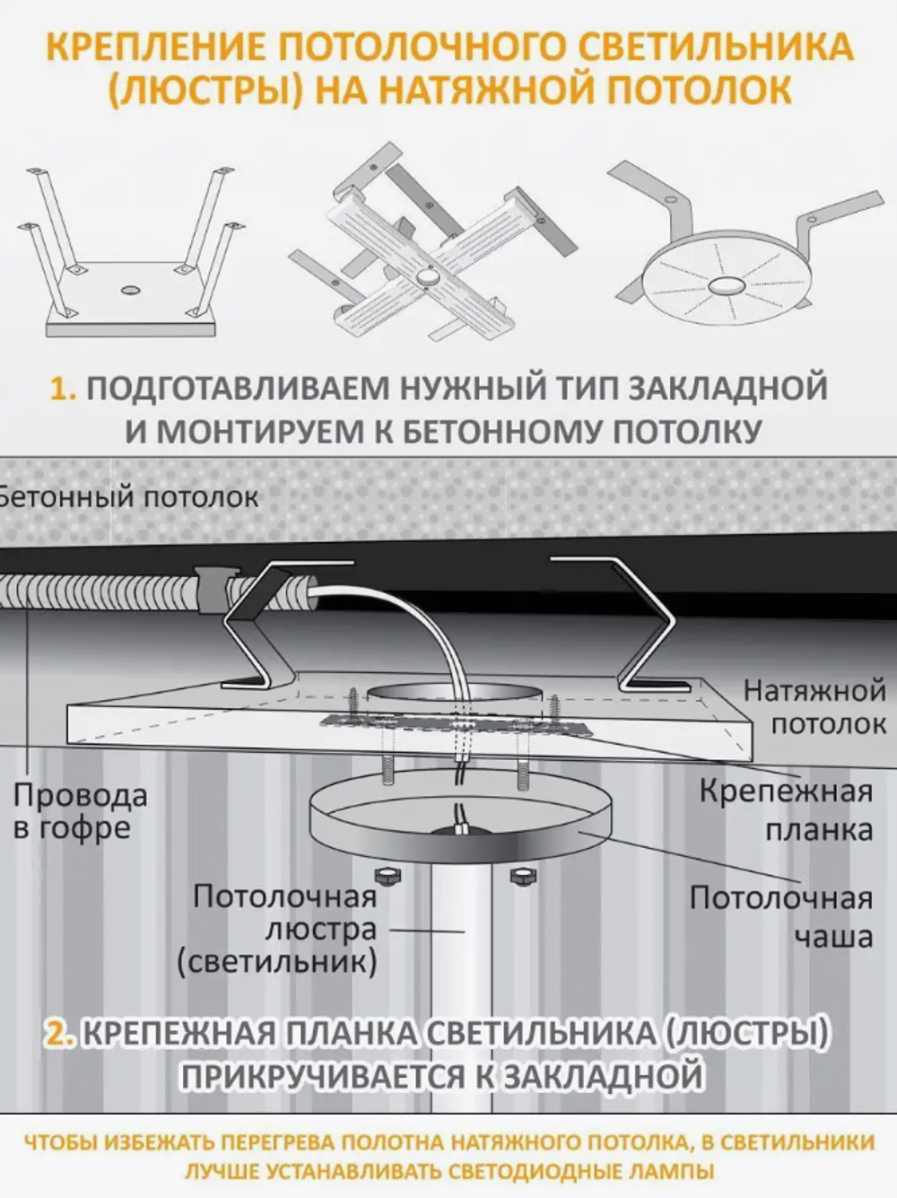 Светильник потолочно-подвесной для гостиной и спальни лофт лампы E14