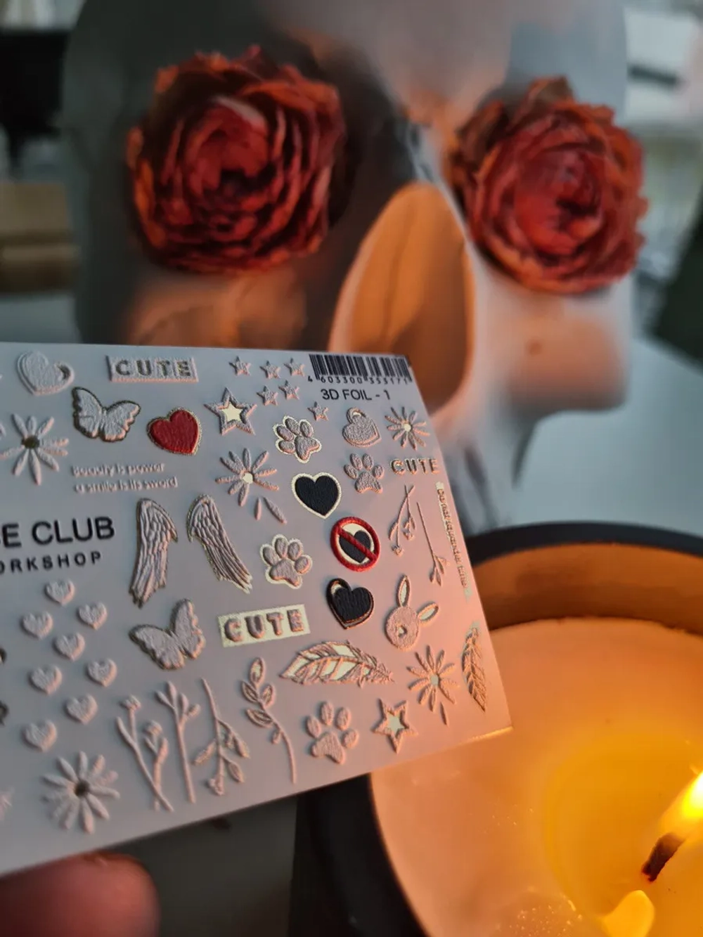 Набор слайдеры 2шт Lucky Rose. 3 D Foil 01, 02