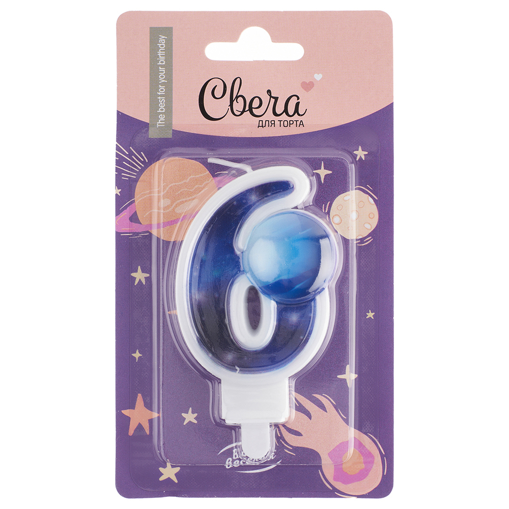 Свечи-цифры «Космос» 9 см