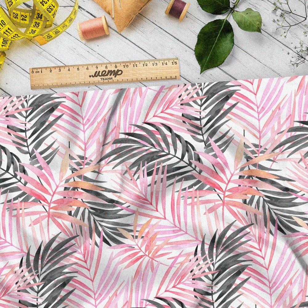 Ткань флис очаровательная красота цветов