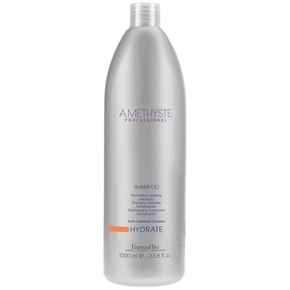 Шампунь увлажняющий для сухих и поврежденных волос HYDRATE 1000мл AMETHYSTE farmavita