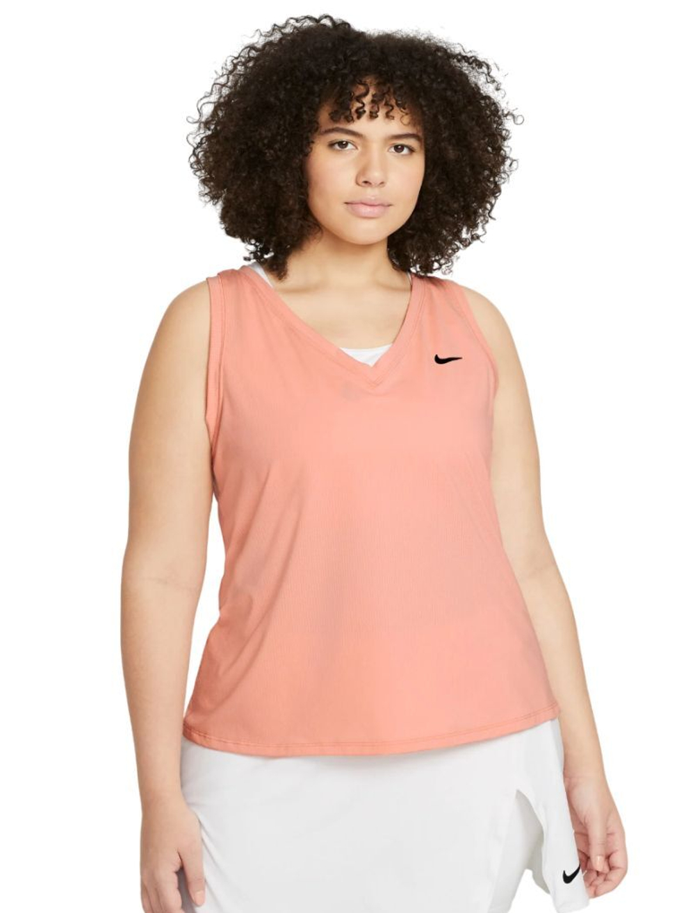 Женский топ теннисный Nike Court Dri-Fit Victory Tank Plus Line W - Оранжевый