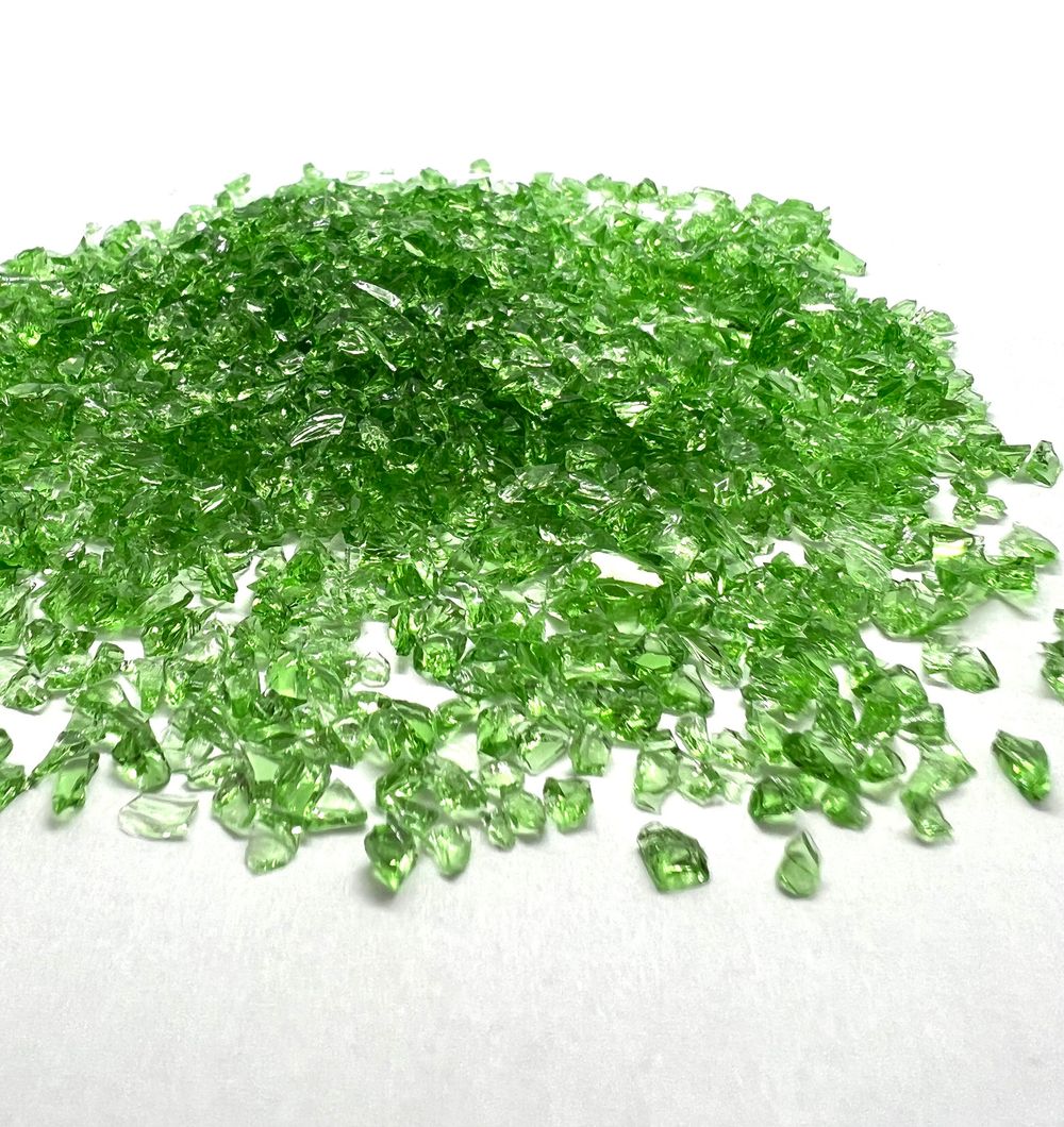 Стеклянная крошка Киви фракция 2