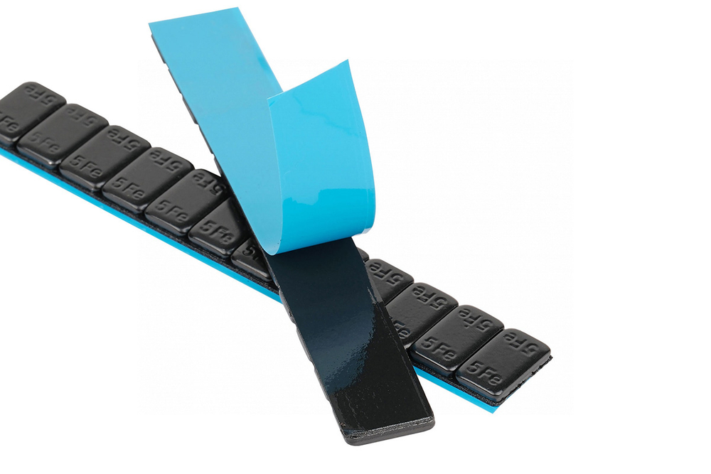 NORDBERG (W5FR4B) Грузики самоклеящиеся (12х5 г, L=14 см) Fe закругленные черные, 50 лент