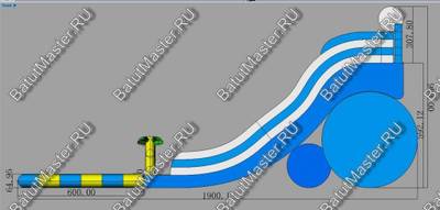Надувная водная горка с бассейном «Пляжный оазис», 17*6*7 м