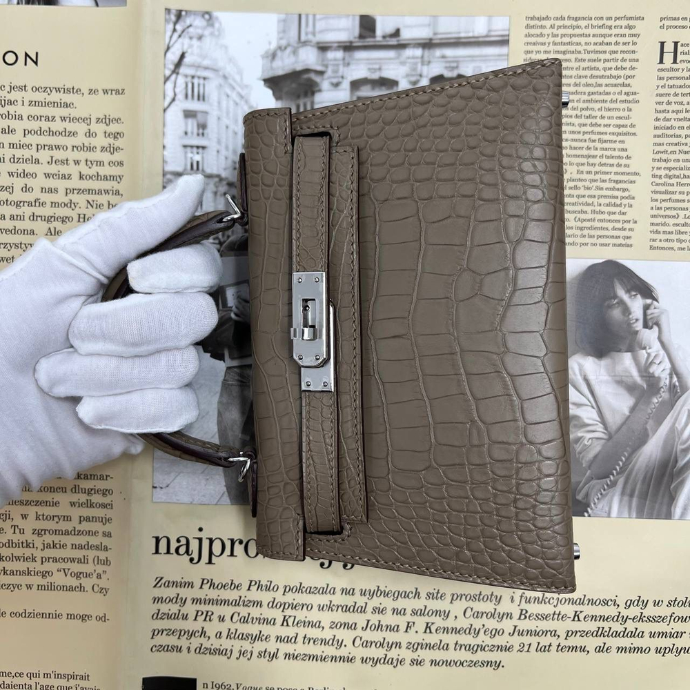 Сумка Hermes из кожи крокодила 20 см