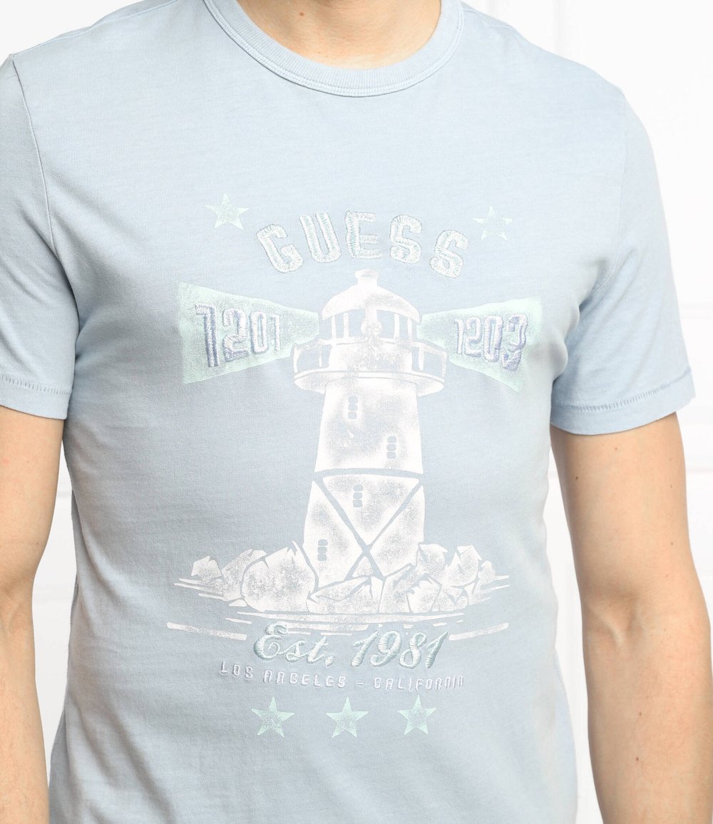 футболка thewat GUESS - голубой(M2GI15 K8FQ0)