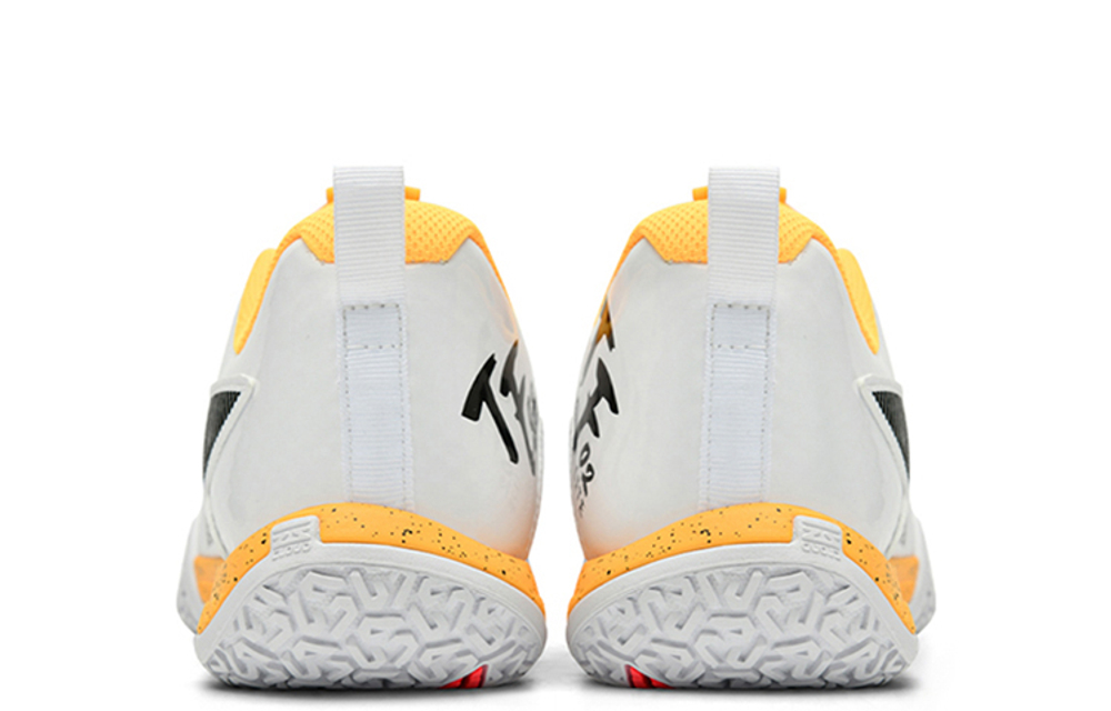 Li Ning Saga 2 Lite Rubber Cushioning, Wear Resistant Low top Badminton Shoes Unisex White Yellow
