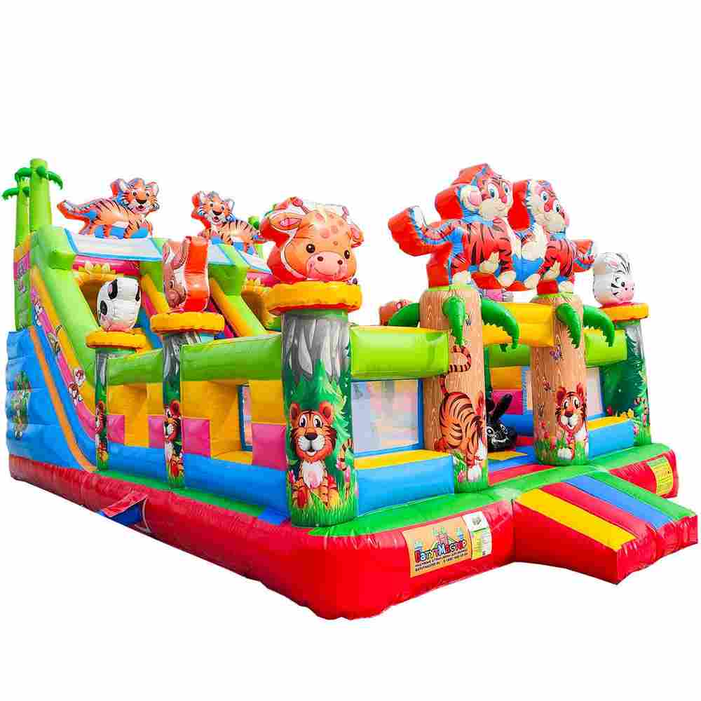 Коммерческий надувной батут «Тигриная страна», 9*5*5 м.