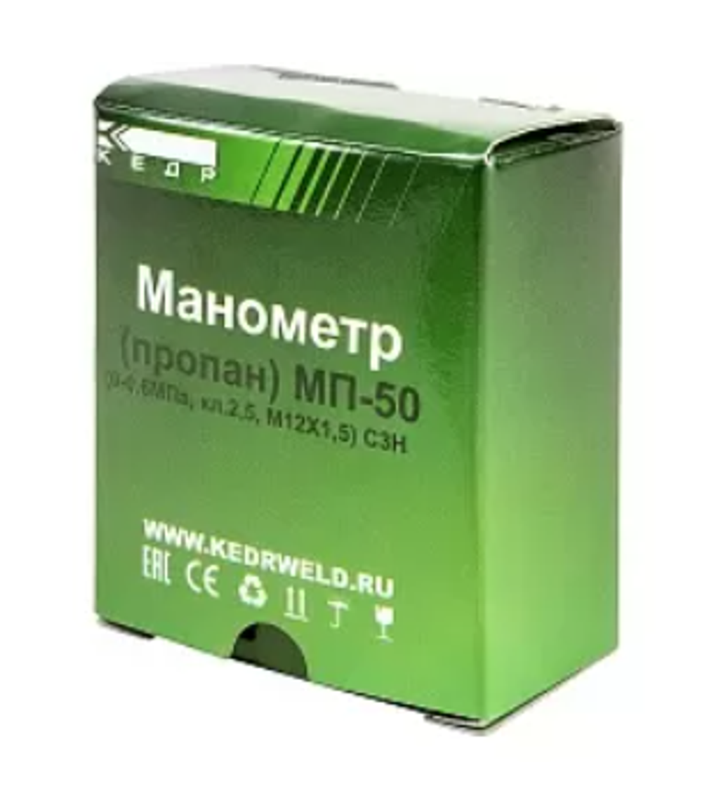 Манометр КЕДР ТМ2 Пропан, (0-0,6 МПа, кл.2,5, М12Х1,5) С3Н8-У