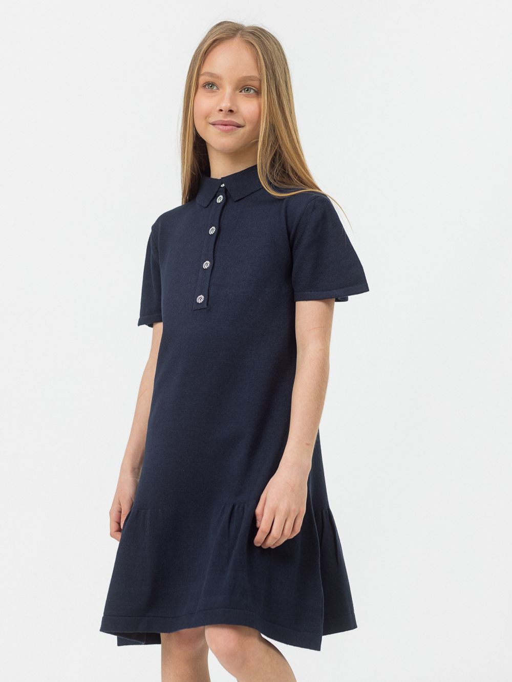 Платье темно-синее для девочки арт. АТ594