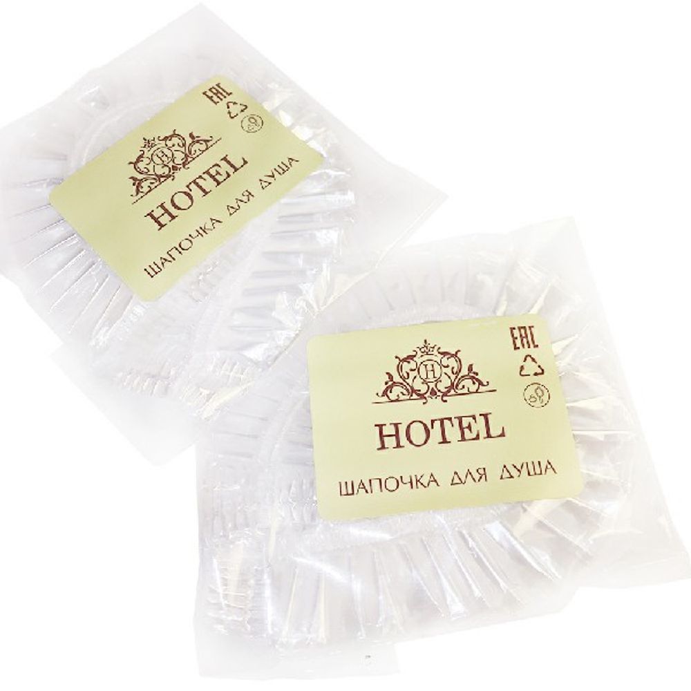Шапочка для душа "Hotel" в полиэтилене/500шт 1786