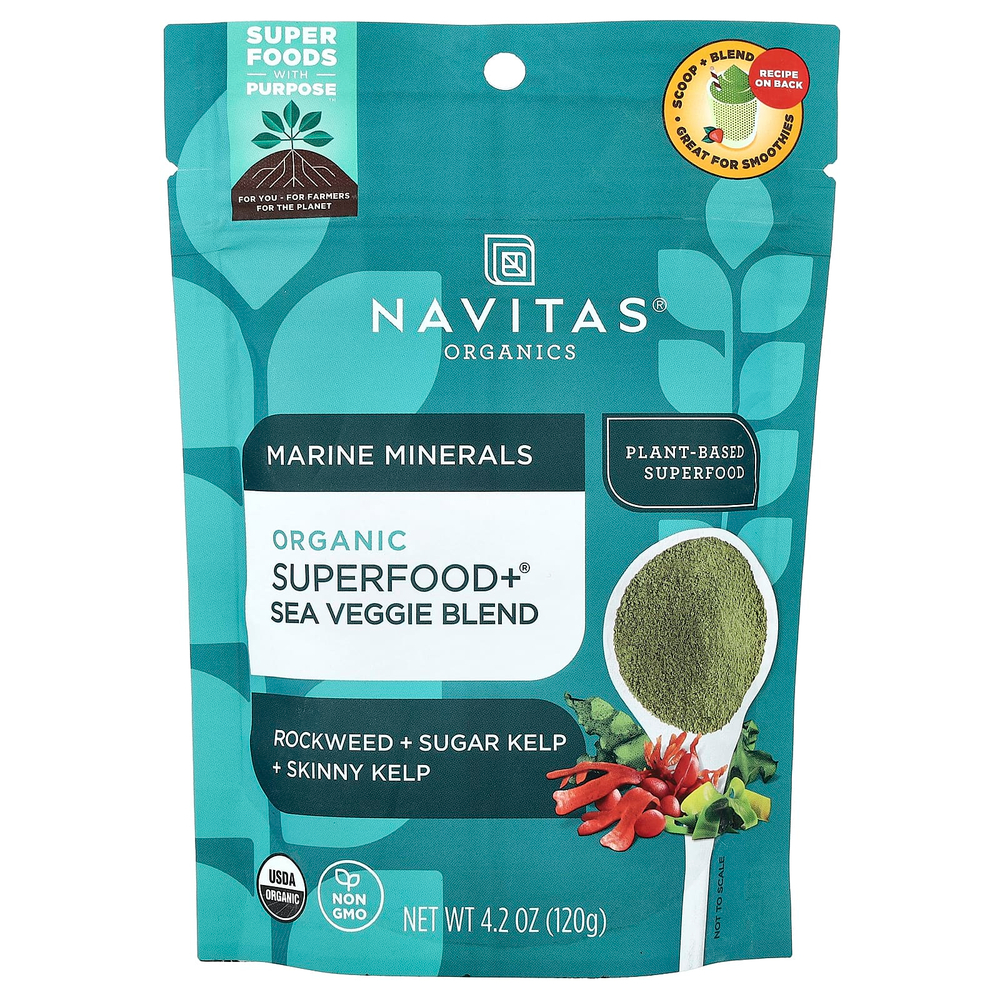 Navitas Organics, Marine Minerals, смесь органических суперпродуктов и морских овощей, 120 г (4,2 унции)