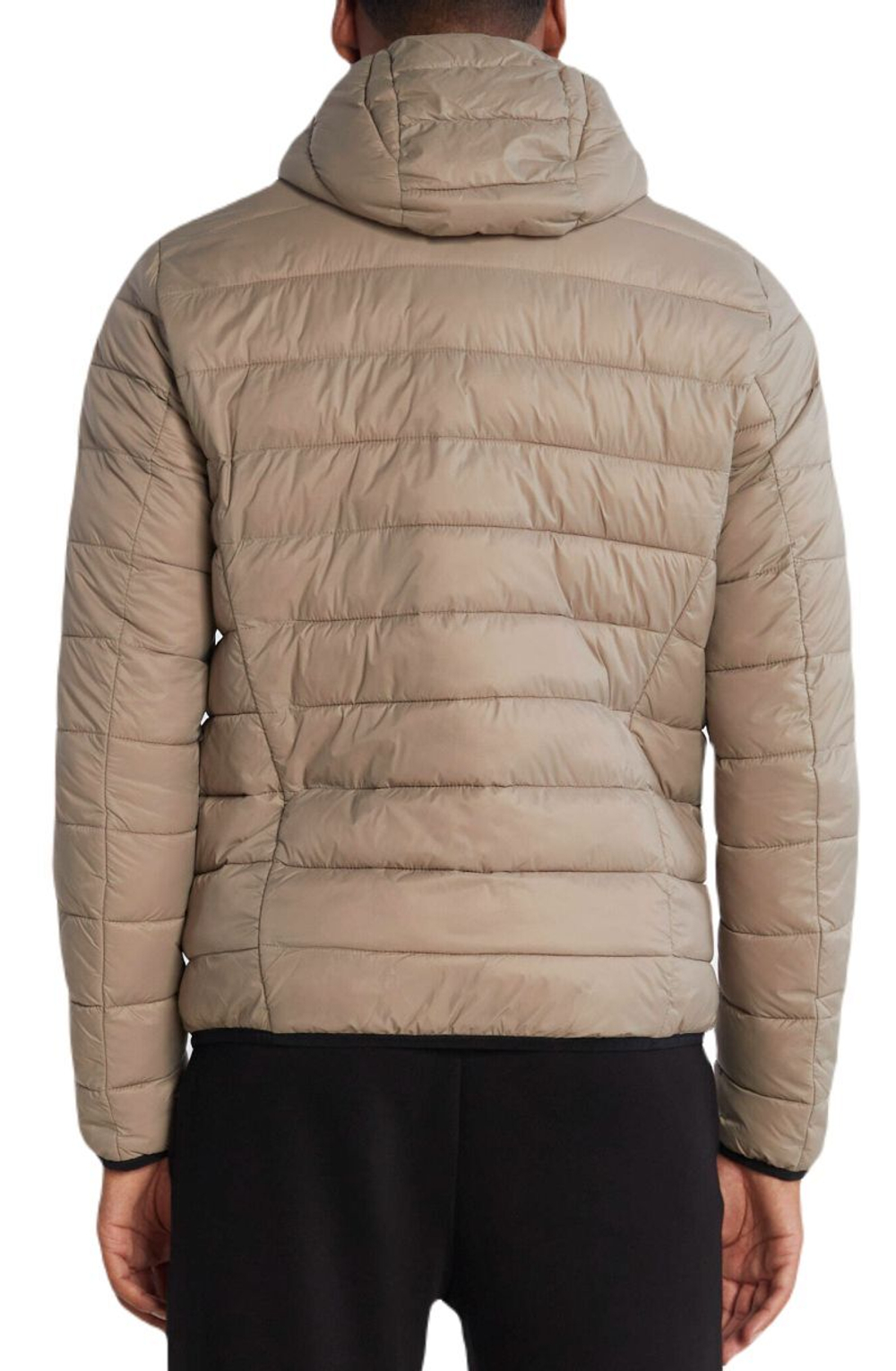 Мужская теннисная куртка BOSS Water-Repellent Puffer Jacket With Branded Trims - Бежевый