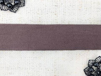 Лента киперная, хлопок, ш. 4 см, коричневый