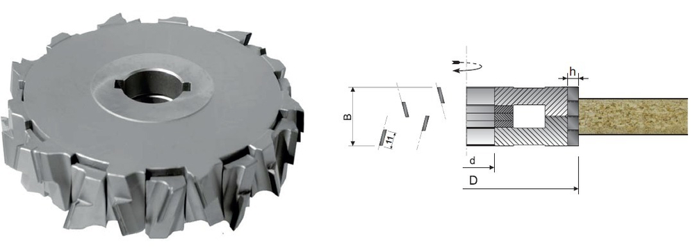 PCD фреза D.200x58 35/40+2DKN Z=6 (18+18) H6