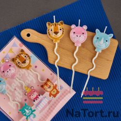 Набор свечей для торта «Зоопарк», 11 см
