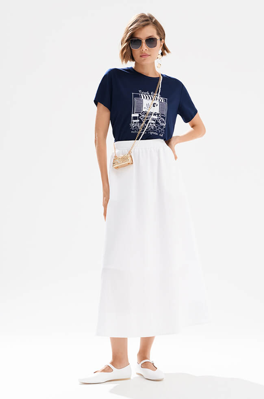 23508 Футболка женская (темно-синий)