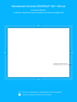 Матовый натяжной потолок 1.8 м2