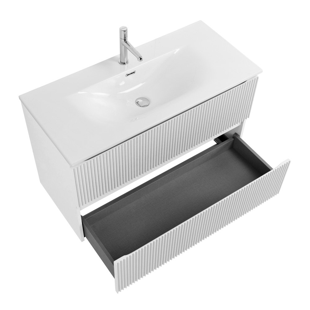 Тумба с раковиной подвесная BelBagno UNO-1200-2C-SO-BO Bianco Opaco, раковина белая BB-8099-120