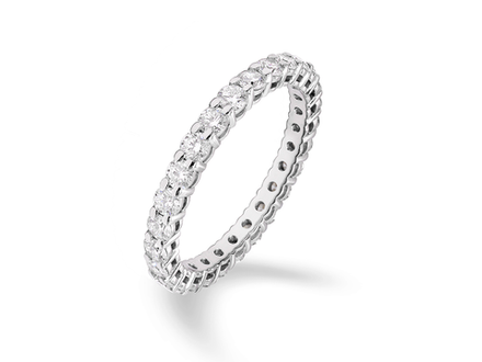 Кольцо "Дорожка" с природными бриллиантами