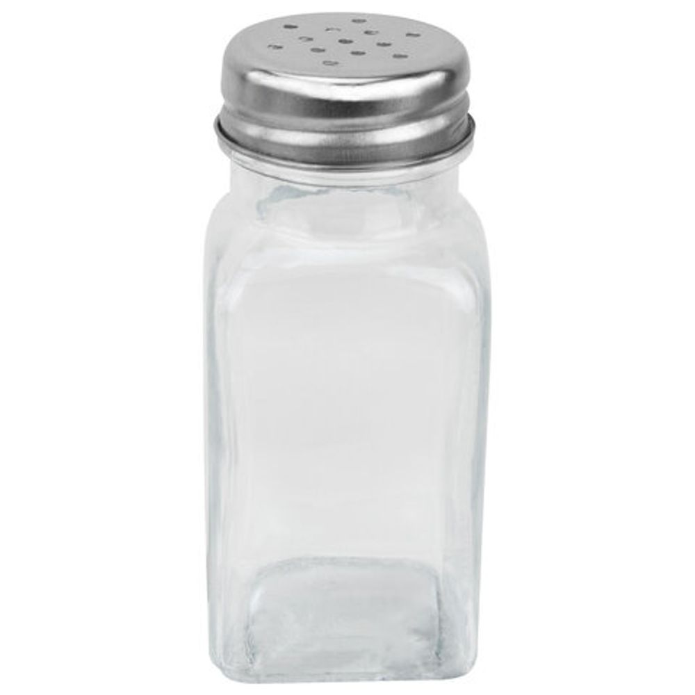 Солонка-перечница 80 мл, CLASSIC, баночка для специй, стекло/сталь, дисплей, WEGLA (ВЕГЛА), 700225