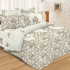 Бязь Премиум "Серебряные листья" | ш.220 см | 142 г/м² | хлопок-100%