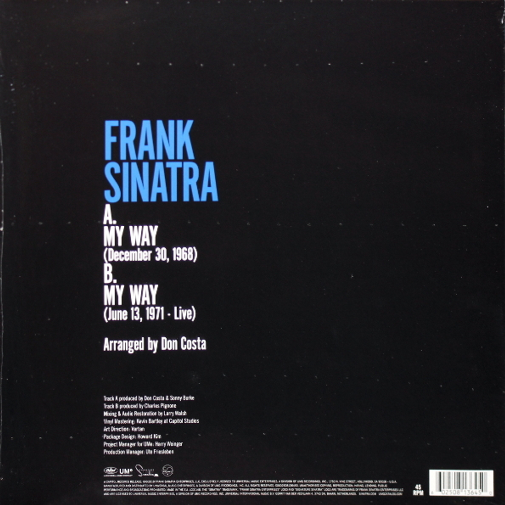 Frank Sinatra / My Way - Live (12" Vinyl Single)