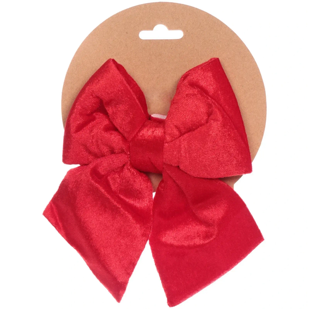 Бант на ёлку «Велюровый стиль» 15*20 см, красный