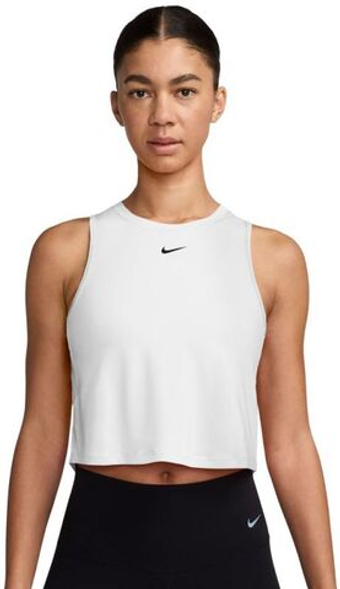 Женский топ теннисный Nike One Classic Dri-Fit Cropped Tank - белый