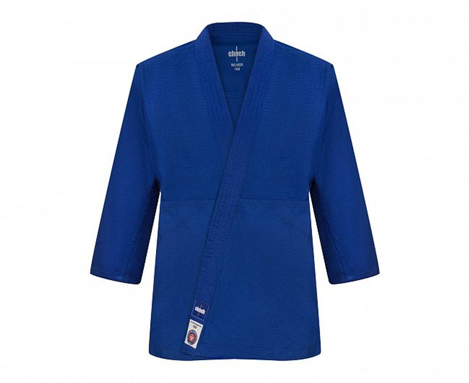 C555 Кимоно для дзюдо подростковое Clinch Judo Red FDR синее
