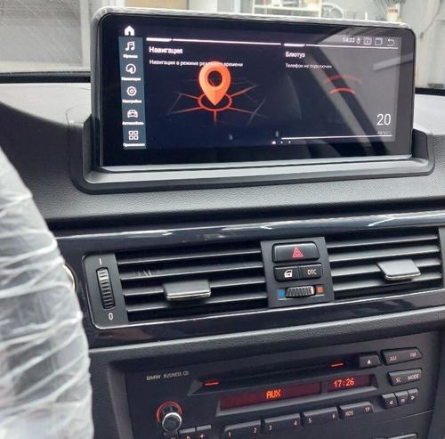 Магнитола для BMW 3-серия E90 2005-2012 (врезка по шаблону) - Parafar PF5273i6/128 монитор 10.25" на Android 13, Быстрая, CarPlay, 4G SIM-слот, джойстик iDrive в комплекте