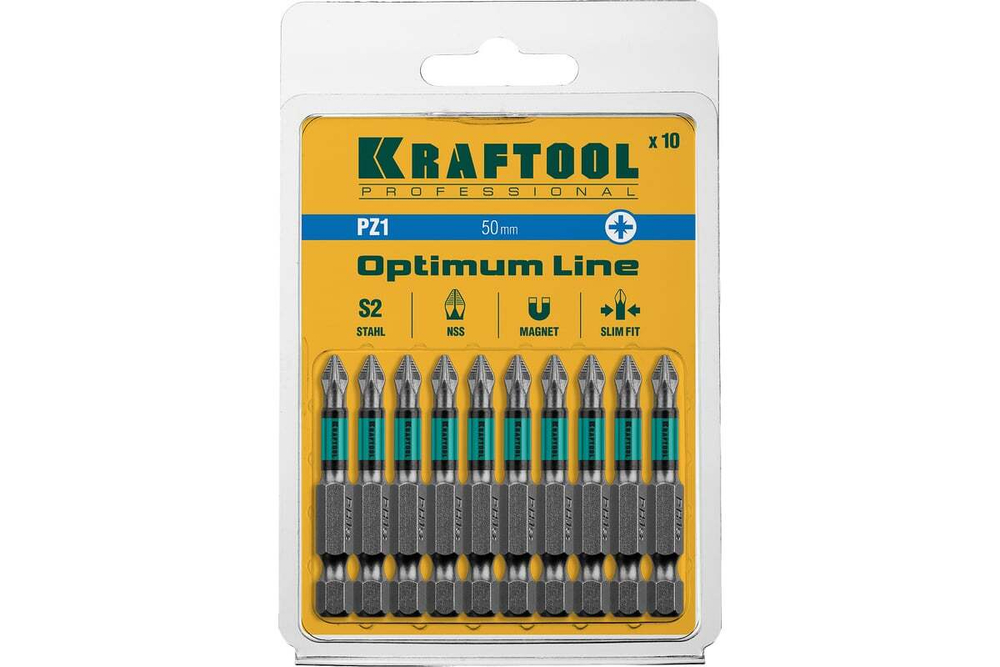 Биты профессиональные Kraftool PZ1, 50 мм (цена за 1 биту)