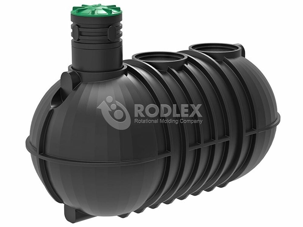 Резервуар для питьевой и технической воды ModulTank PV 15 подземный Родлекс цилиндрический 15000 л. горизонтальный (2400x4750x2500см;582кг;черный) - арт.559918