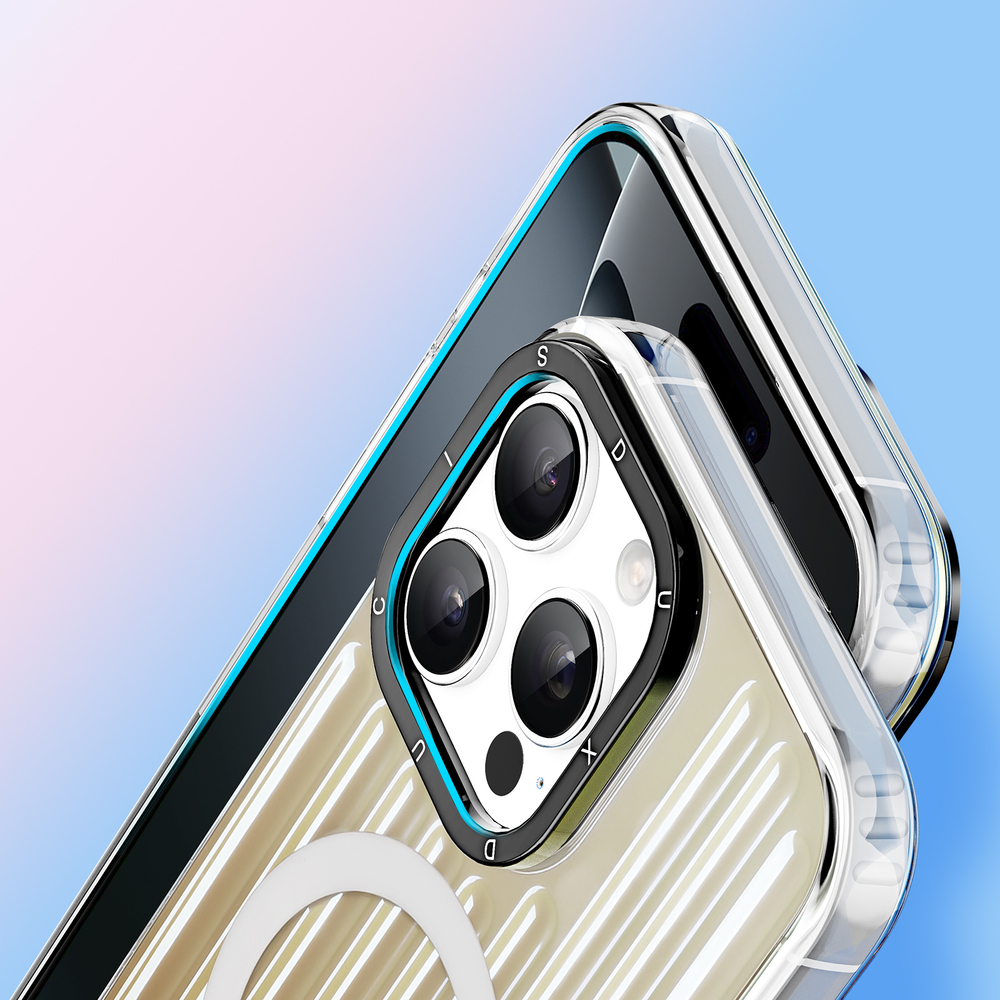 Усиленный прозрачный чехол (Gradient Desert Gold) с поддержкой MagSafe от Dux Ducis для iPhone 16 Pro, серия Zest Series Case