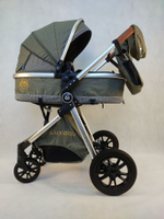 Коляска-трансформер 3в1 LUXMOM V9 Оливковый HGV9 с автолюлькой