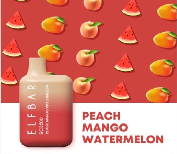 Купить Одноразовый Pod Elf bar BC3000 - Peach Mango Watermelon (3000 затяжек)