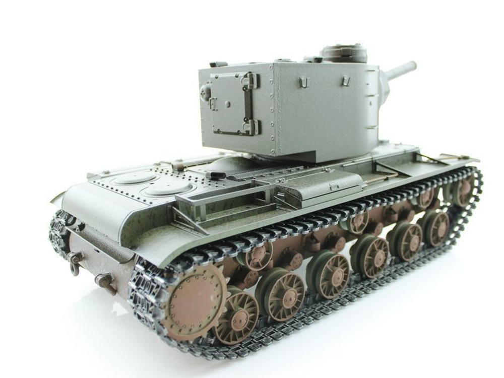 Радиоуправляемый танк Torro KV-2 1/16 с пневматической пушкой, деревянная коробка, реалистичный звук и дым, уникальная роспись